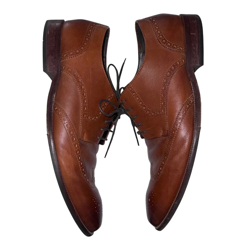 Cole Haan Williams Wingtip‎ Oxford Men 14 British Tan Good C24116 Leather Brogue